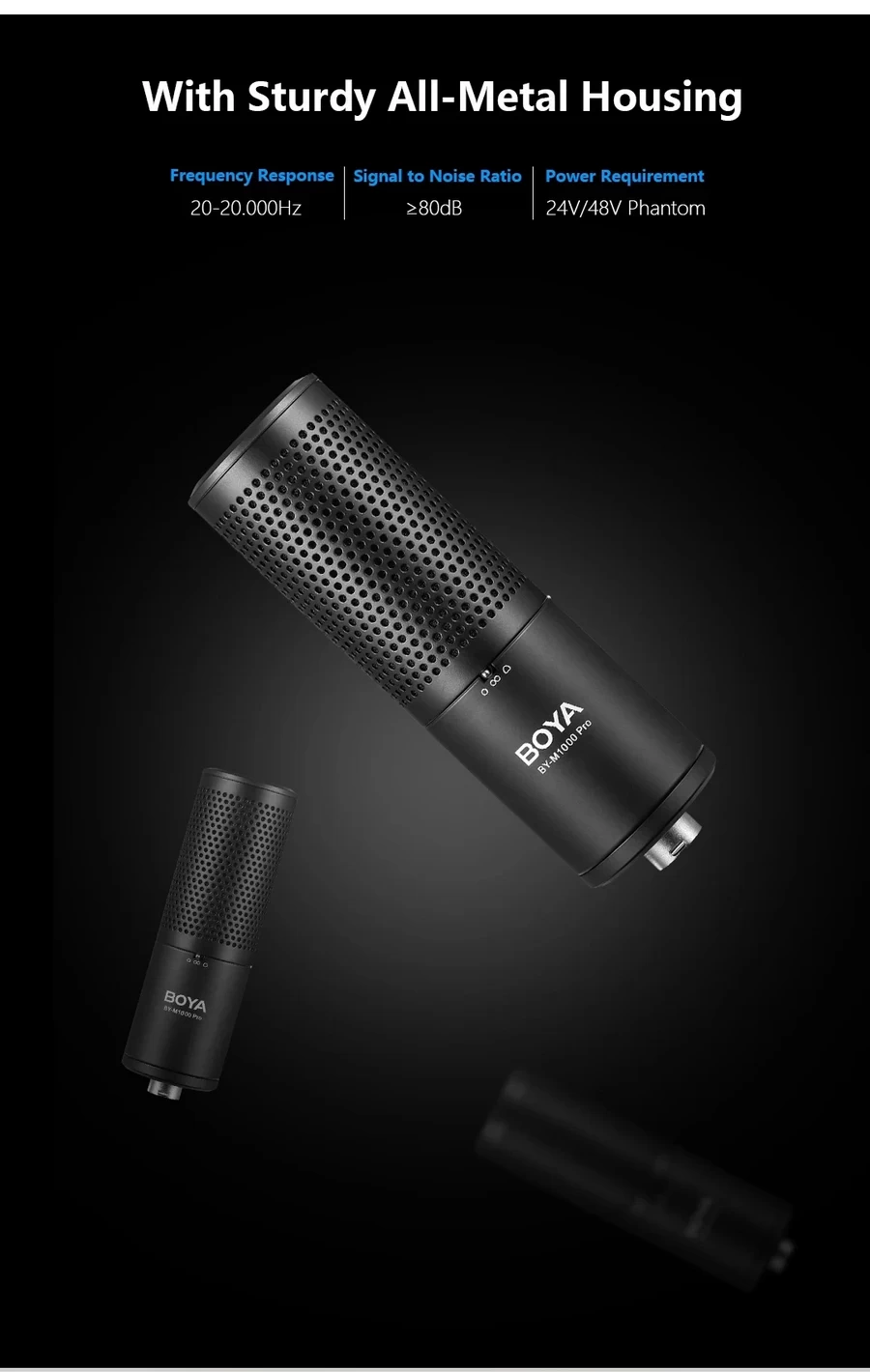 Boya BY-M1000 Pro Large Diaphragm Condenser Microphone by  in  - EC MALL