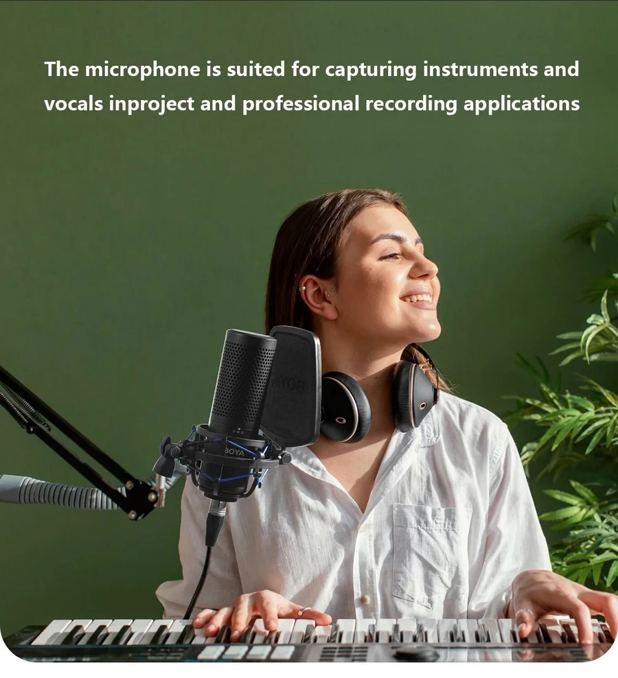 Boya BY-M1000 Pro Large Diaphragm Condenser Microphone by  in  - EC MALL