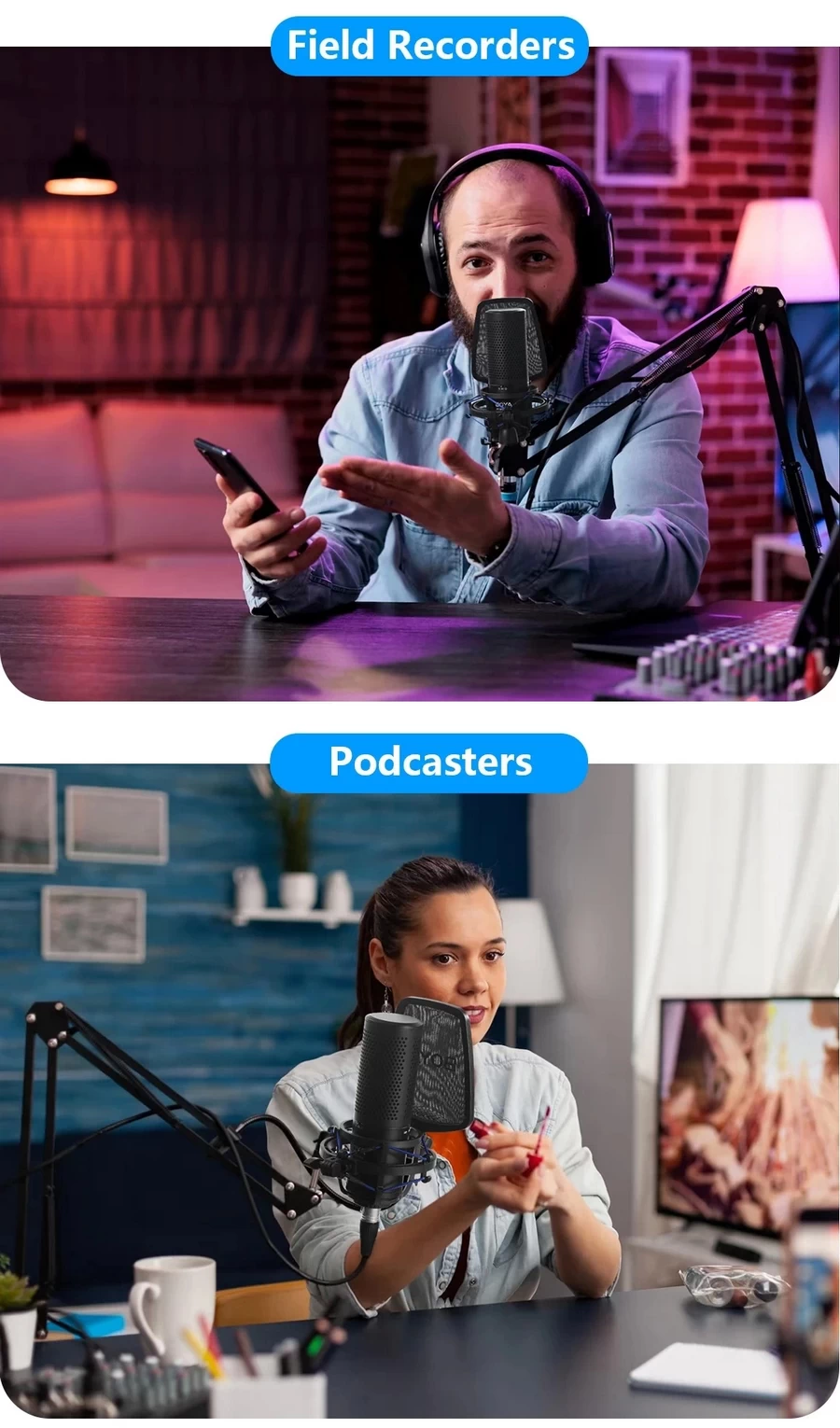 Boya BY-M1000 Pro Large Diaphragm Condenser Microphone by  in  - EC MALL