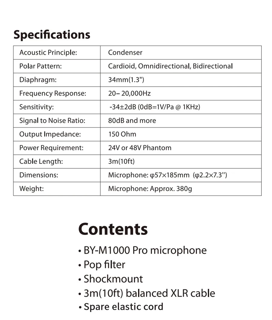 Boya BY-M1000 Pro Large Diaphragm Condenser Microphone by  in  - EC MALL