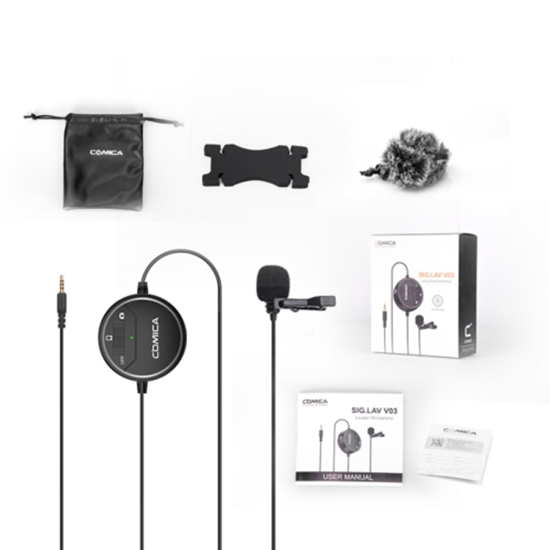 Comica SIG.LAV V03 Omni-Directional Video Lavalier Microphone for Camera &amp; Smartphone by  in  - EC MALL