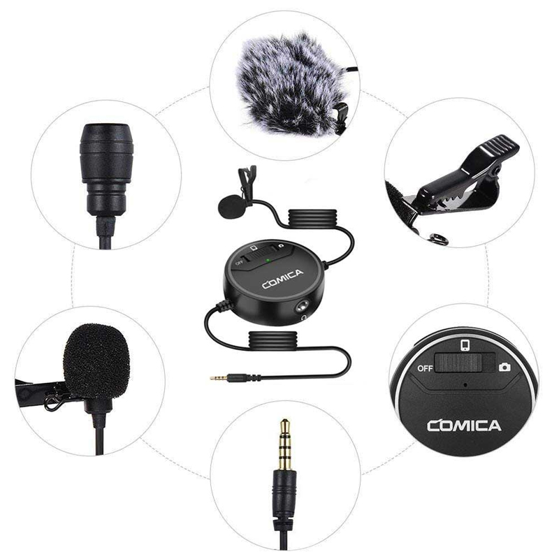 Comica SIG.LAV V03 Omni-Directional Video Lavalier Microphone for Camera &amp; Smartphone by  in  - EC MALL