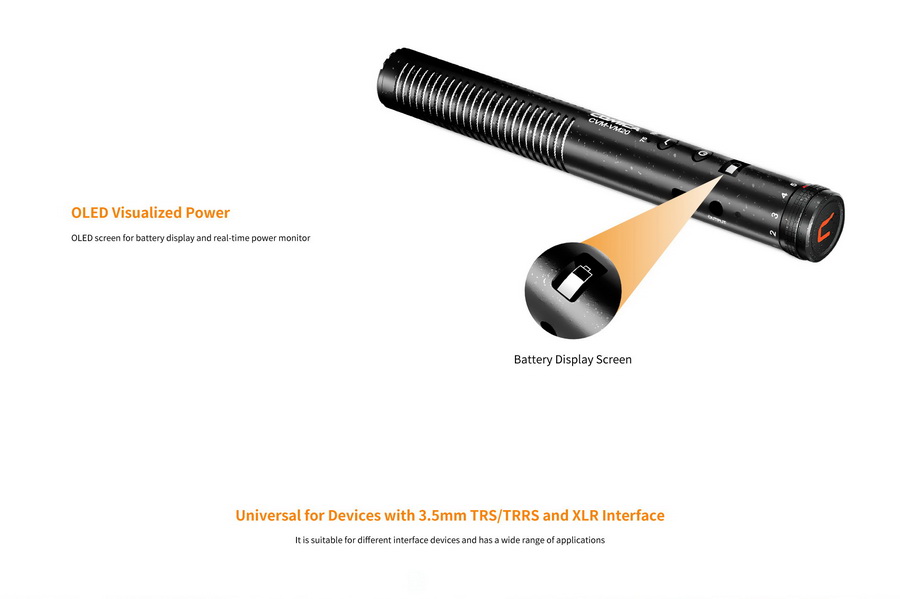 Comica CVM-VM20 Multi-Functional Super Cardioid Condenser Shotgun Microphone by  in  - EC MALL
