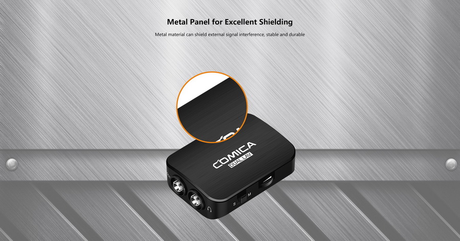 Comica DUAL.LAV D03 Dual-head Detachable&amp;Multi-functional Lavalier Microphone (For Camera, Smartphone) by  in  - EC MALL