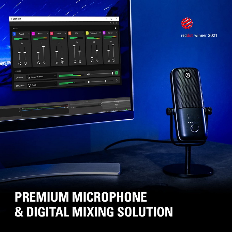 Elgato Wave 3 Premium Microphone and Digital Mixing Solution by  in  - EC MALL