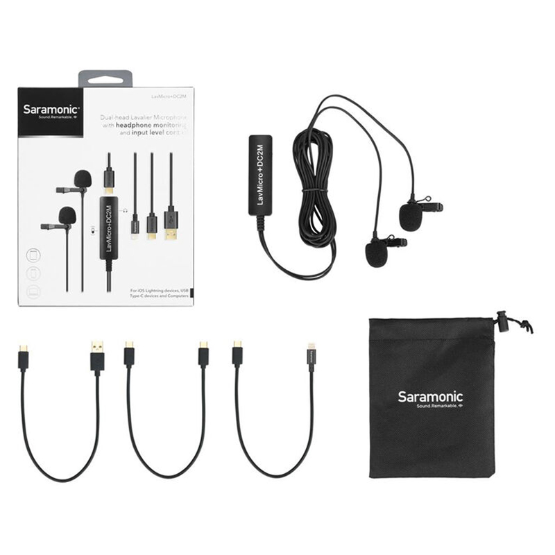 Saramonic LavMicro+DC2M Dual Digital Lavalier Microphone by  in  - EC MALL