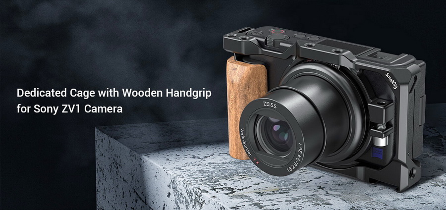 SmallRig 2937 Cage with Wooden Handgrip for Sony ZV1 by  in  - EC MALL