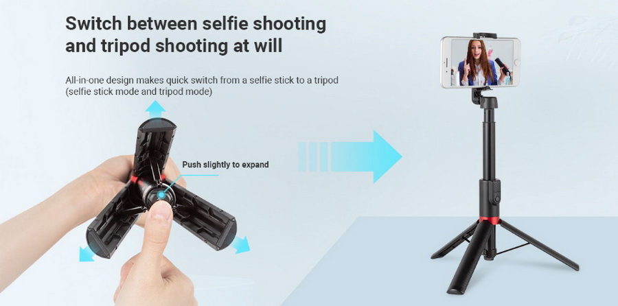 Simorr 3375 Portable Selfie Stick Tripod ST20 by  in  - EC MALL