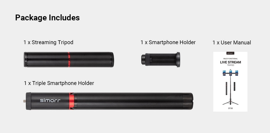 Simorr 3376 Multifunctional Live Streaming Tripod ST30 by  in  - EC MALL