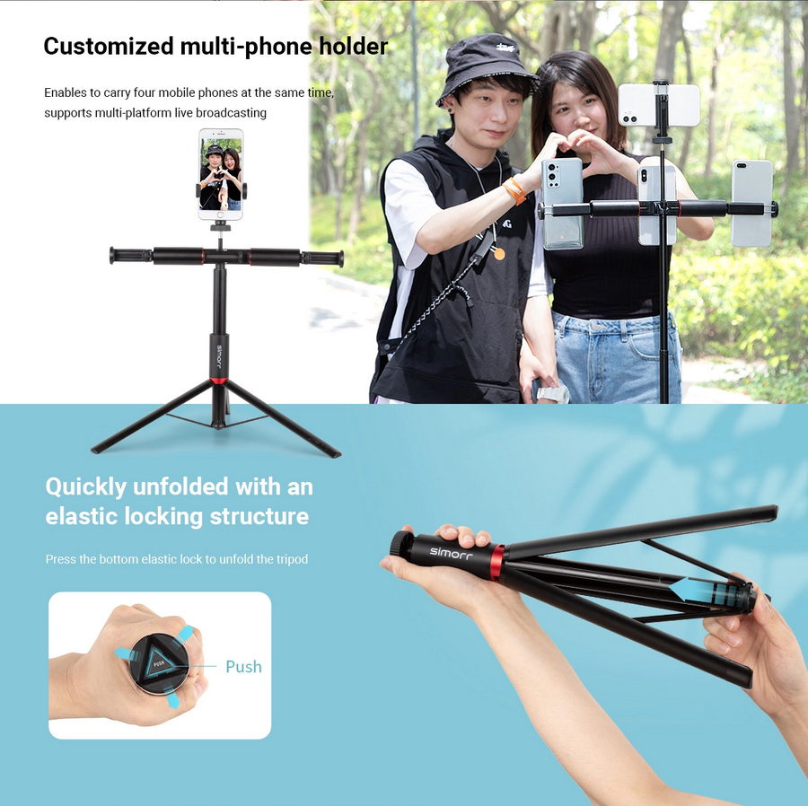 Simorr 3376 Multifunctional Live Streaming Tripod ST30 by  in  - EC MALL