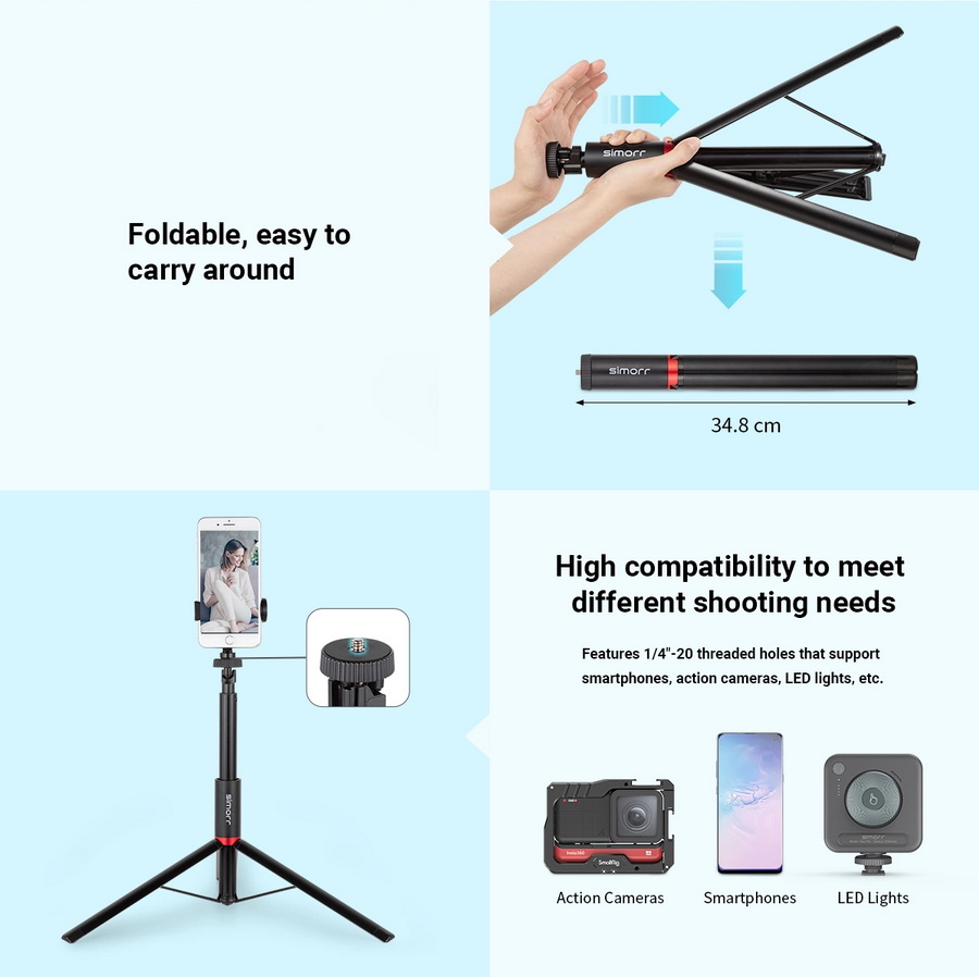 Simorr 3376 Multifunctional Live Streaming Tripod ST30 by  in  - EC MALL