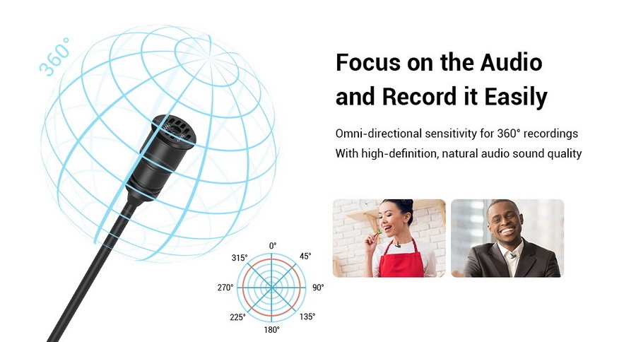 Simorr 3385 Wave L2 Type-C Lavalier Microphone by  in  - EC MALL