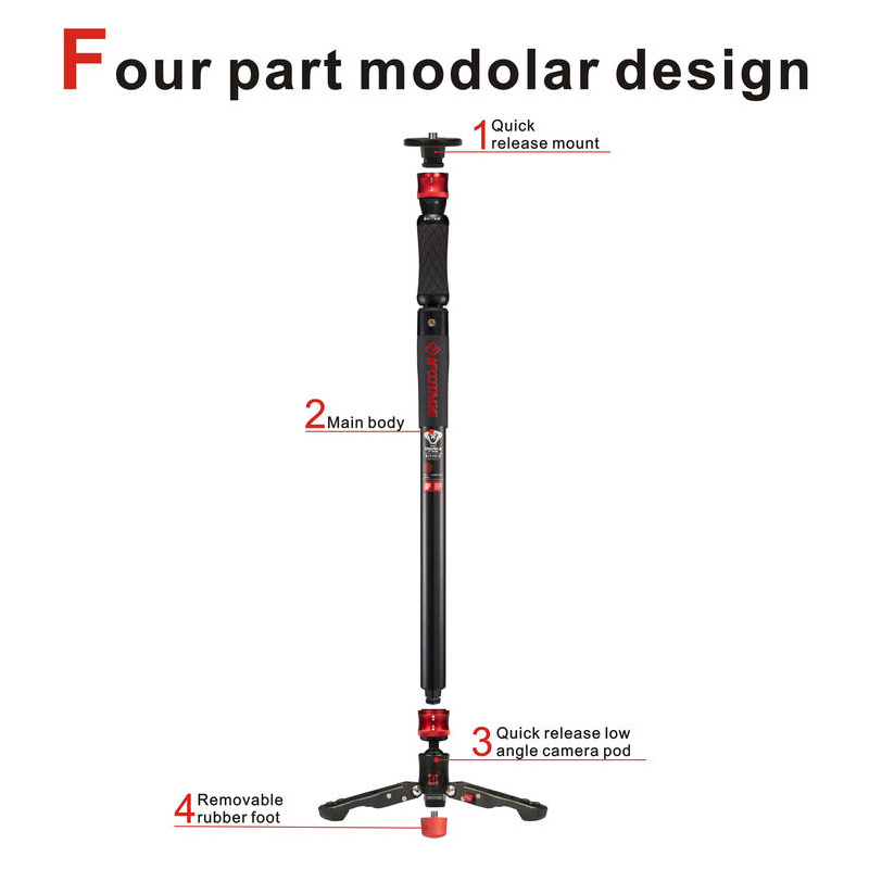 iFootage Cobra 2 Strike A150S Ⅱ Aluminum Monopod with Komodo K5 Fluid Head by  in  - EC MALL
