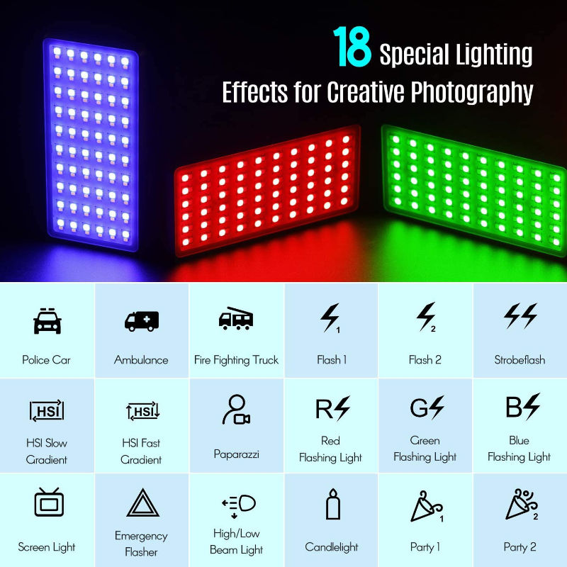 NiceFoto 640183 TC-168 RGB LED Video Light by  in  - EC MALL