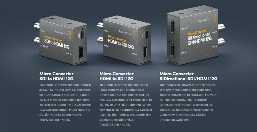 Blackmagic Design Micro Converter BiDirectional SDI/HDMI 12G by  in  - EC MALL