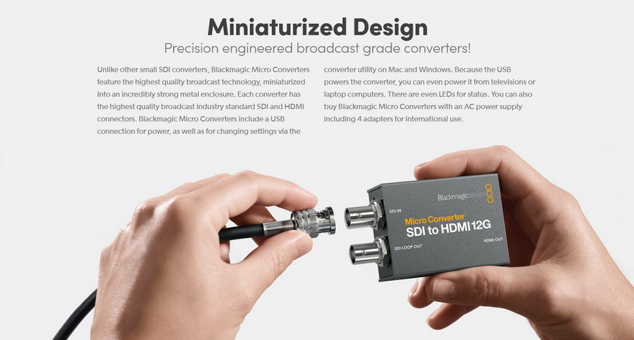 Blackmagic Design Micro Converter BiDirectional SDI/HDMI 12G by  in  - EC MALL
