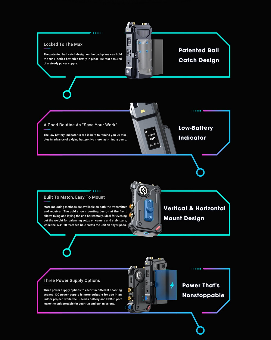Hollyland Cosmo C1 SDI/HDMI Wireless Video Transmission System by  in  - EC MALL