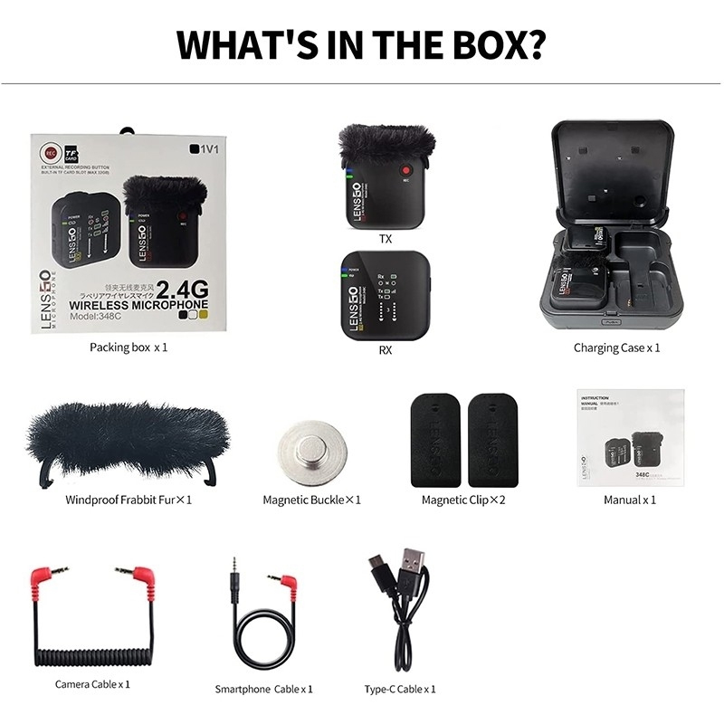 Lensgo 348C-1V1 Wireless Microphone 2.4G by  in  - EC MALL