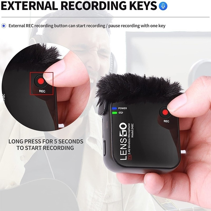 Lensgo 348C-1V1 Wireless Microphone 2.4G by  in  - EC MALL