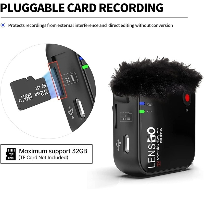 Lensgo 348C-1V1 Wireless Microphone 2.4G by  in  - EC MALL