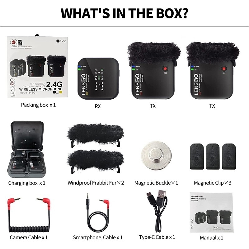 Lensgo 348C-1V2 Wireless Microphone 2.4G by  in  - EC MALL