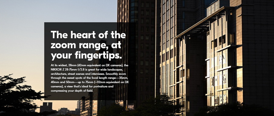 Nikon NIKKOR Z 28-75mm f/2.8 Lens by  in  - EC MALL