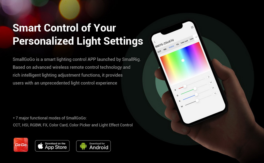 SmallRig 3290 RM75 RGB Magnetic Smart LED Light by in - EC MALL