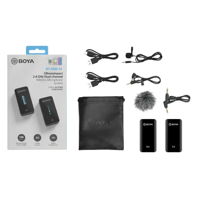 Boya BY-XM6 S1 2.4GHz Wireless Microphone by  in  - EC MALL
