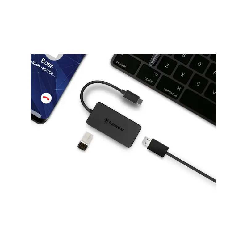 Transcend HUB2C USB Type-C to USB Type-A 4Port Hub by  in  - EC MALL