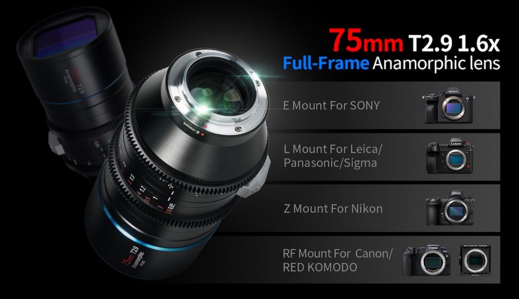 Sirui 75mm T2.9 1.6x Full-Frame Anamorphic by in - EC MALL