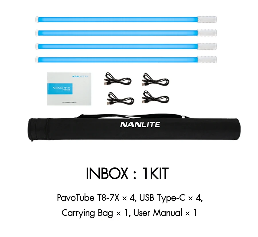 Nanlite Pavotube T8-7X RGBWW LED Pixel Tube Light 4Kit by  in  - EC MALL