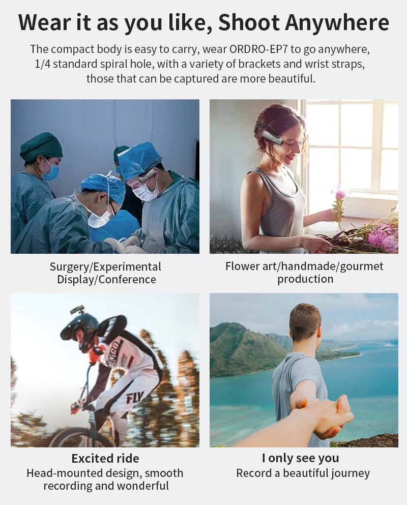 Ordro EP7 4K YouTube Vlogging กล้องวิดีโอ 4K by  in  - EC MALL