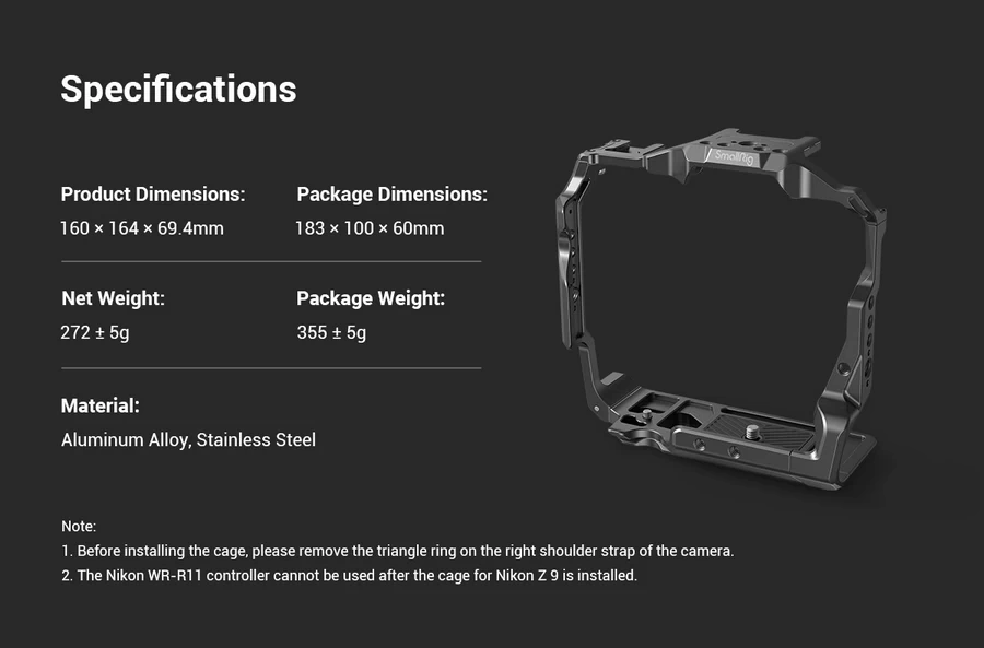 SmallRig 3195 Cage for Nikon Z9 by  in  - EC MALL