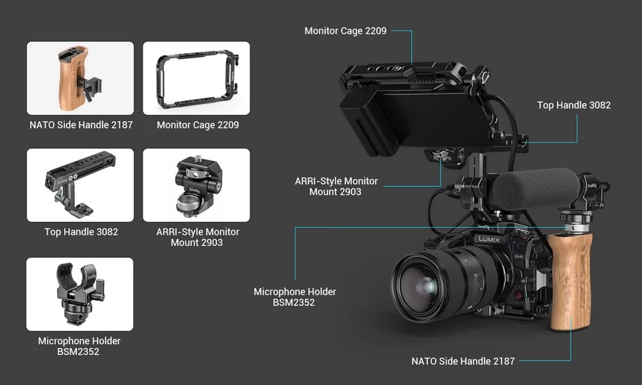 SmallRig 3440 Black Mamba Series Camera Cage for Panasonic Lumix GH6 by  in  - EC MALL