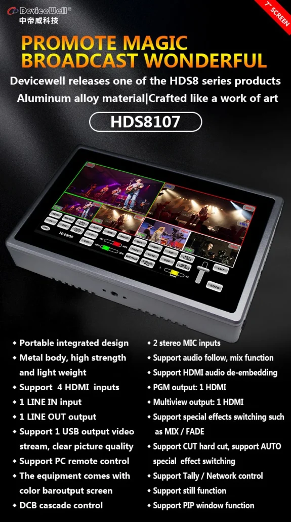 DeviceWell HDS8107 4-CH HD Video Switcher by in - EC MALL