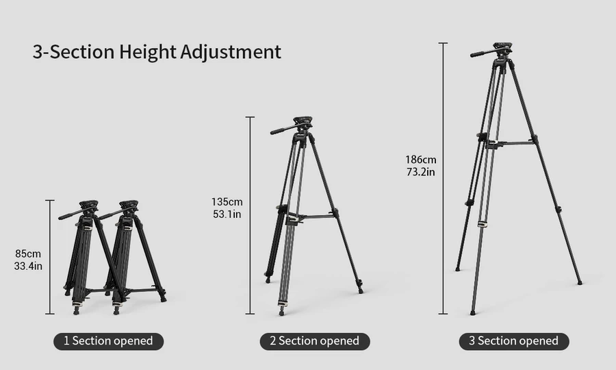 SmallRig 3751 Heavy-Duty Fluid Head Tripod AD-01 by  in  - EC MALL