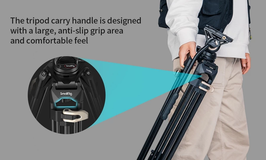 SmallRig 3751 Heavy-Duty Fluid Head Tripod AD-01 by  in  - EC MALL