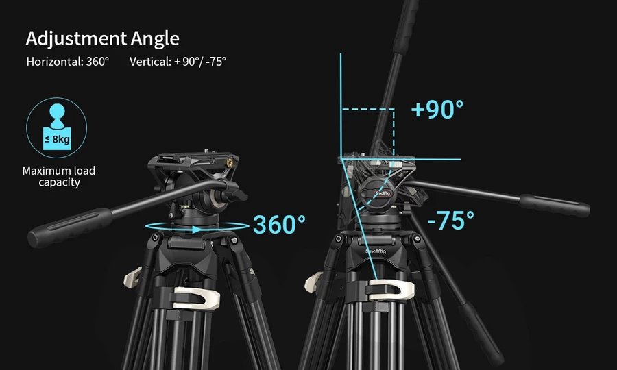SmallRig 3751 Heavy-Duty Fluid Head Tripod AD-01 by  in  - EC MALL