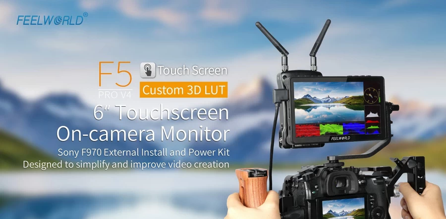 FeelWorld F5 Pro V4 6" Touch Screen DSLR Camera Monitor by  in  - EC MALL