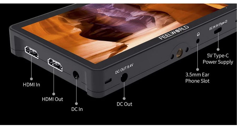 FeelWorld F5 Pro V4 6" Touch Screen DSLR Camera Monitor by  in  - EC MALL