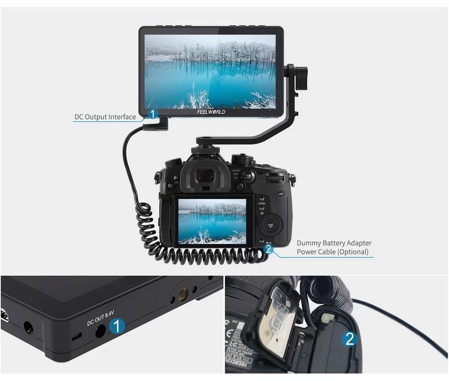 FeelWorld F5 Pro V4 6" Touch Screen DSLR Camera Monitor by  in  - EC MALL