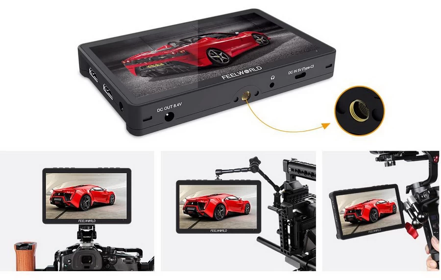 FeelWorld F5 Pro V4 6" Touch Screen DSLR Camera Monitor by  in  - EC MALL