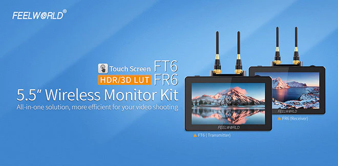 FeelWorld FT6/FR6 5.5" Wriless Video Transmission DSLR Camera Field Touch Monitor 4K HDMI by  in  - EC MALL