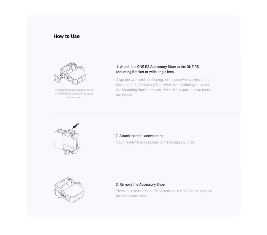 Insta360 ONE RS Accessory Shoe For ONE RS by  in  - EC MALL