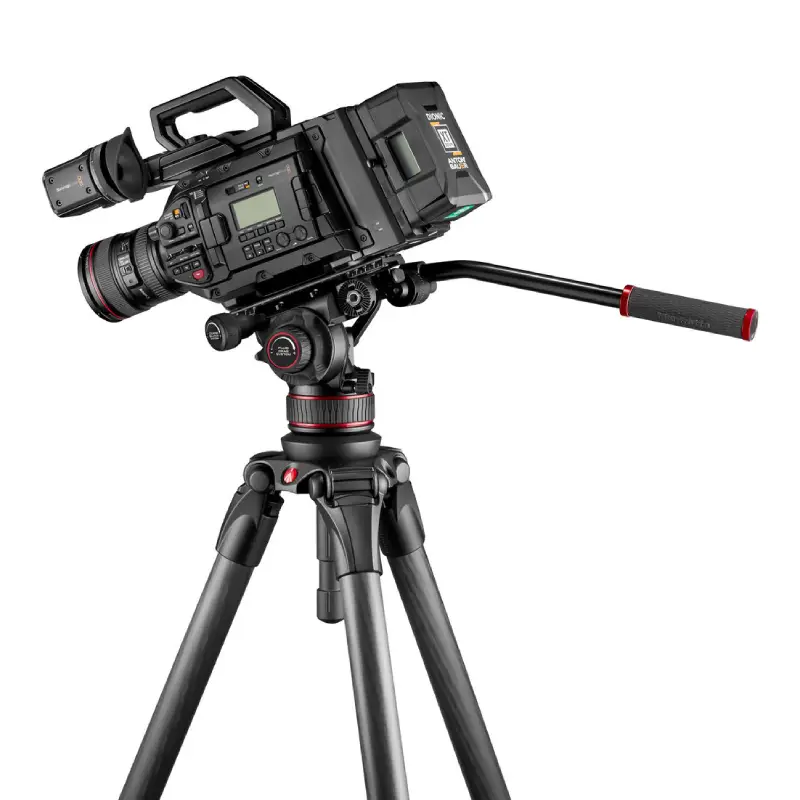 Manfrotto Nitrotech 612 Video Head and Aluminum Twin Leg Tripod with Ground Spreader by in - EC MALL