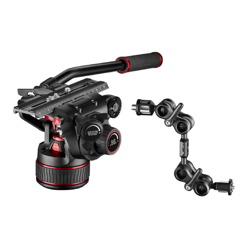 Manfrotto Nitrotech 612 Video Head and Aluminum Twin Leg Tripod with Ground Spreader by  in  - EC MALL