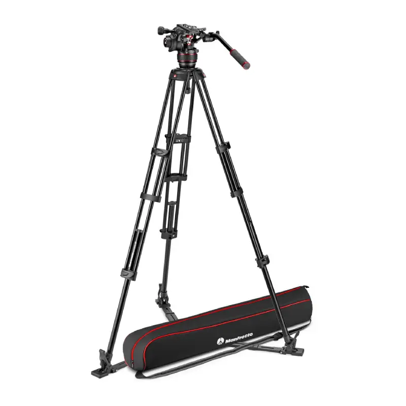 Manfrotto Nitrotech 608 Video Head and Aluminum Twin Leg Tripod with Ground Spreader by  in  - EC MALL