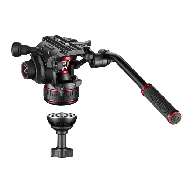 Manfrotto Nitrotech 608 Video Head and Aluminum Twin Leg Tripod with Ground Spreader by  in  - EC MALL
