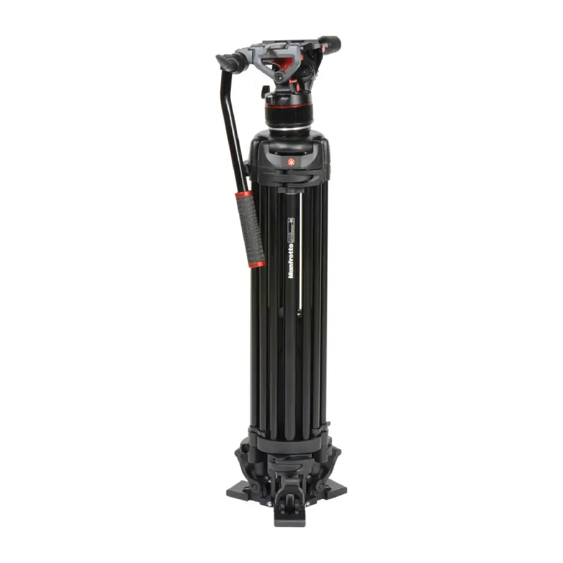 Manfrotto Nitrotech N8 Video Head and Aluminum Twin Leg Tripod with Ground Spreader by  in  - EC MALL