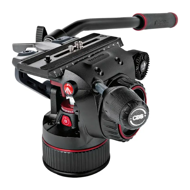 Manfrotto Nitrotech N8 Video Head and Aluminum Twin Leg Tripod with Ground Spreader by  in  - EC MALL
